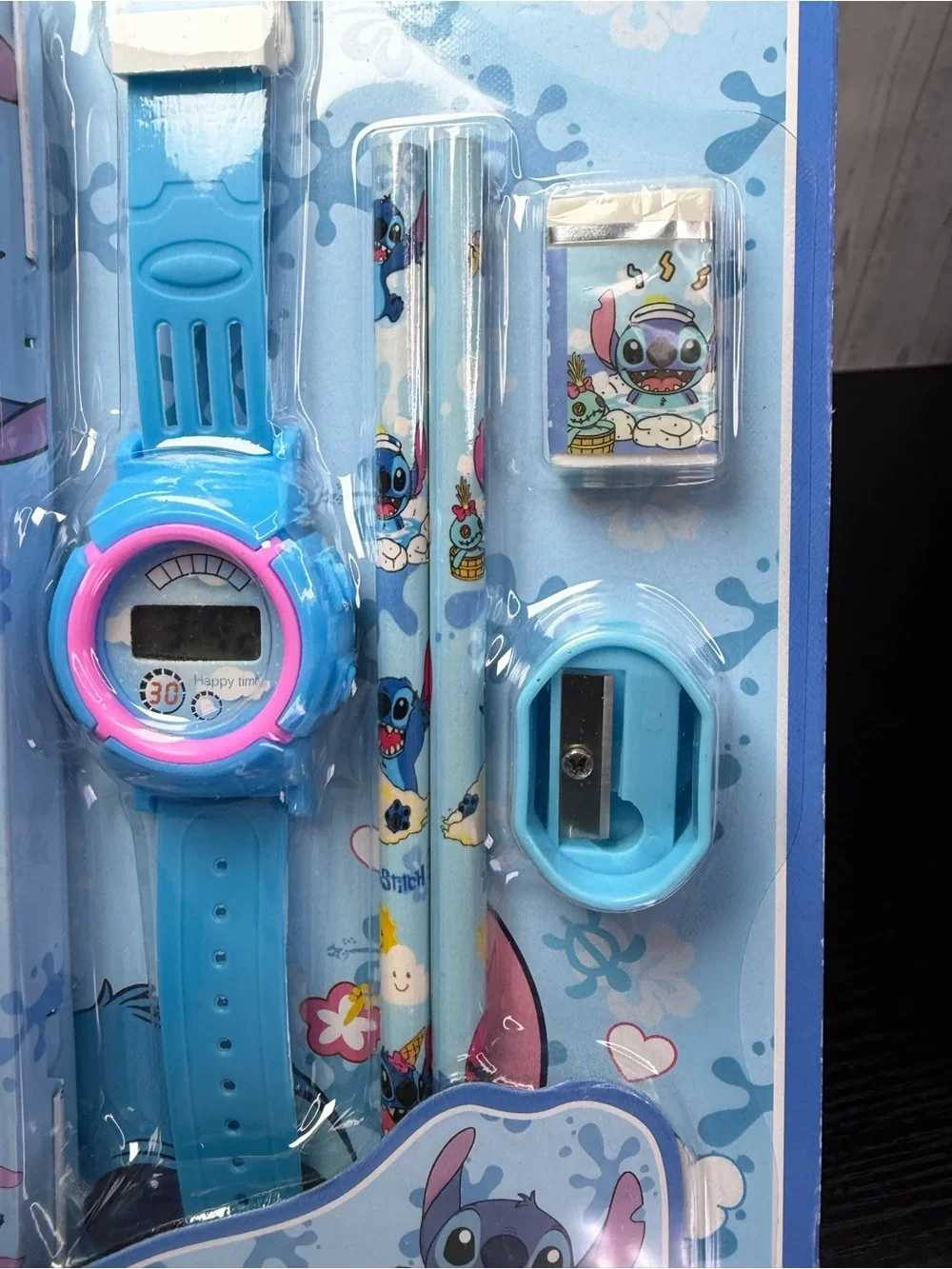 Lilo & Stitch Blue Kids Stationery & Watch Set